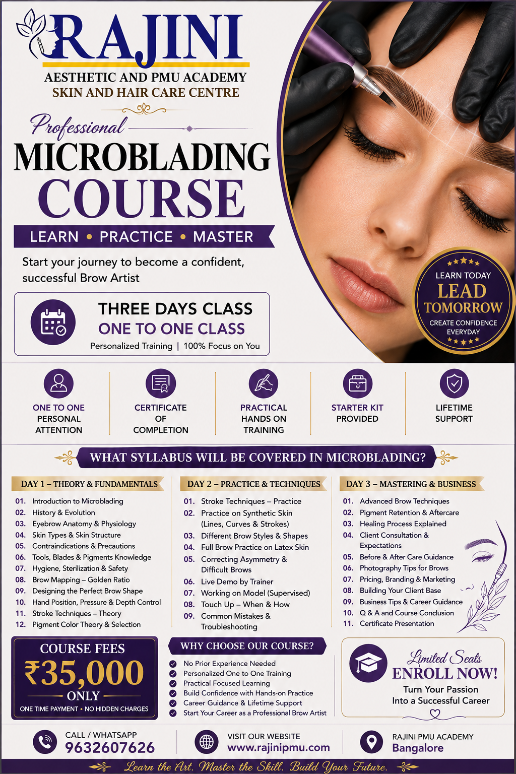 Professional Microblading Course - Rajini PMU Academy